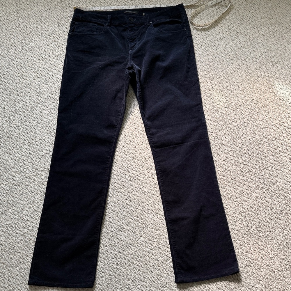 Elie Tahari Dark Blue Corduroy Trousers - Picture 5 of 12